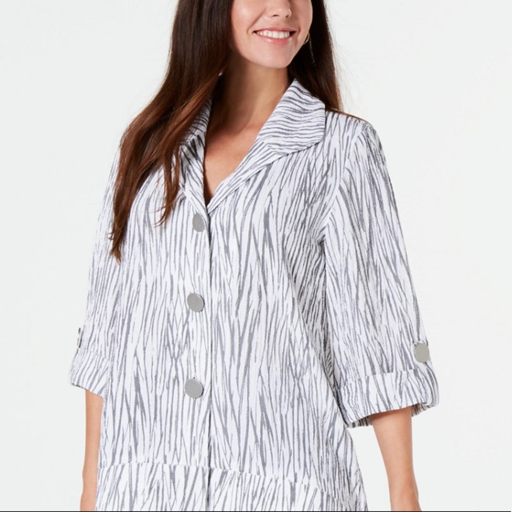 Printed crinkle jacket